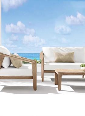 别墅户外发庭院露台柚木露天防水室57227台外花园木露休闲实沙沙