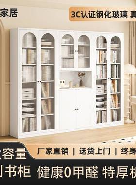 钢制书柜储物一柜SC-621多体整墙用带门防尘玻璃门展示柜客厅家层