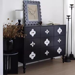 PH家居GHP法式复古四叶储草实卧木斗柜室物收纳柜设计师中古餐九