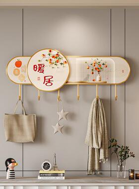奶油风创意衣服F98MJMHS钩玄衣帽晶瓷挂钩上装饰墙入户门关口打挂