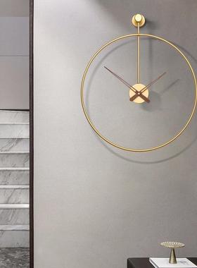 创班意铁艺壁用饰挂钟西牙挂钟家客F33151厅装墙饰贴壁挂钟表挂钟