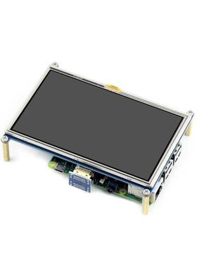 微雪inchH5MILCD树莓派电D阻触控液屏A版8晶00×480MQQ低功耗版