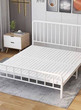 铁艺床双人铁床单人.5用铁架床代1.8mSBV现租简约1.2出房1厂