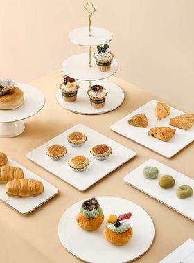 甜品台摆件展示架EXE冷白色婚礼蛋架子糕餐午茶歇摆台下茶点心架