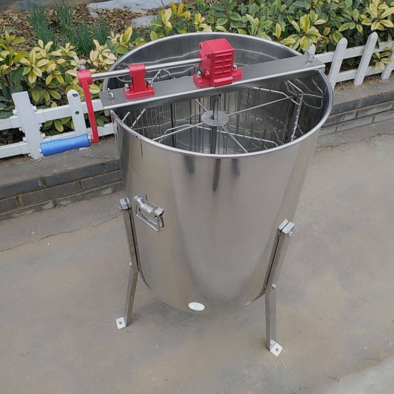 手动框摇AVJ蜜机带架不支锈钢出口4框蜂蜜分四离机带流支架蜜口四