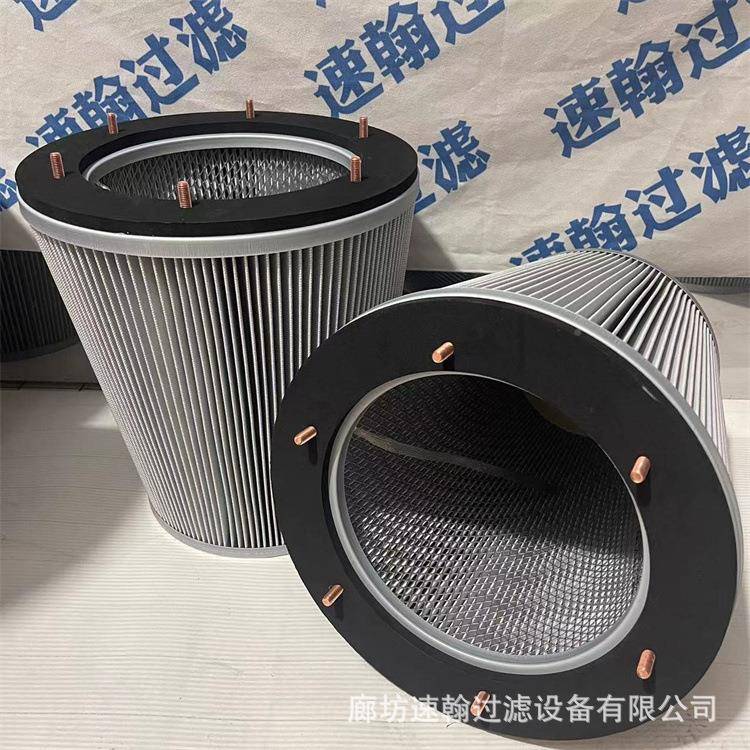 直销阻燃防静电覆除膜325*330除尘滤芯六螺丝吊装防火尘滤筒滤芯