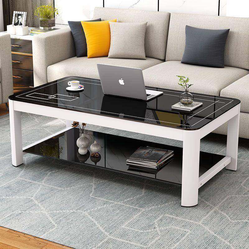 长方形双茶桌层钢化玻璃茶几小户家型茶桌茶台客厅书房桌用茶RXR