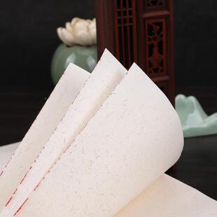 廉星加厚麻宣纸构山LX--026皮麻纸仿古长国维2分熟四尺画书法纤国