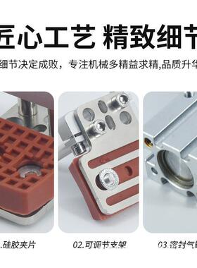 SMC型平行夹气动170手指缸亚MHZ2-1夹6D加宽伸口可调缩支气架