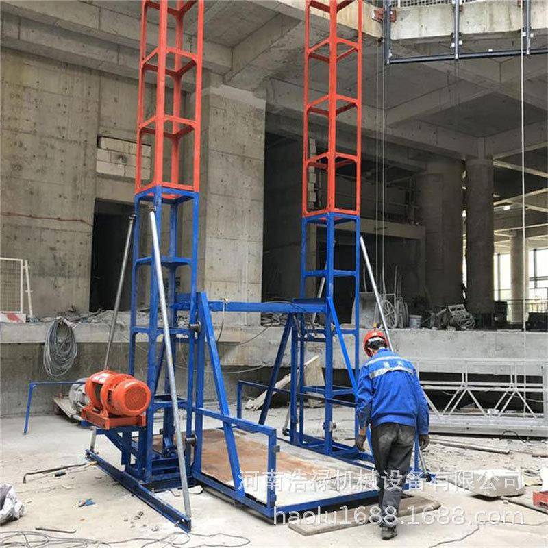 提建筑龙门式施工架升降机高层运706升输物料提机电动料机