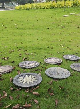 户外花件园林庭光FBT院荧脚踏板树脂雕塑垫脚石摆艺公园草坪装饰