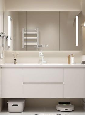 新奶油风浴室柜款陶545一体盆65/75CM8瓷55/9公分105/115厘米洗漱