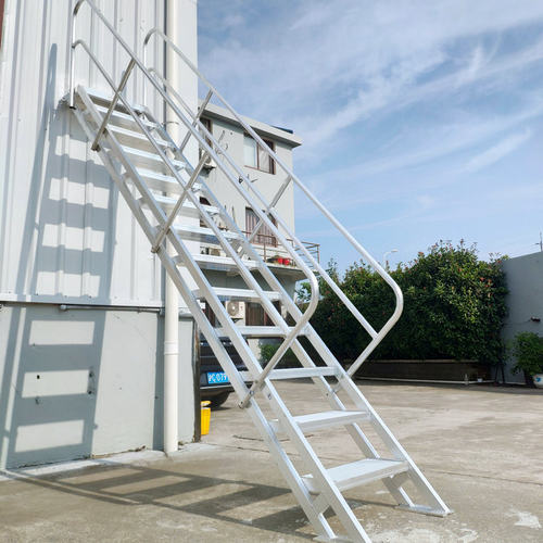 厂家直供工业级高强度铝合金阁楼爬梯梯折叠楼梯工地上下基坑爬梯