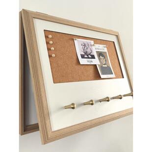 ?入纹电表箱电装饰画挂衣钩电表盒Fh(x}h($遮木挡挂衣架黑户胡桃