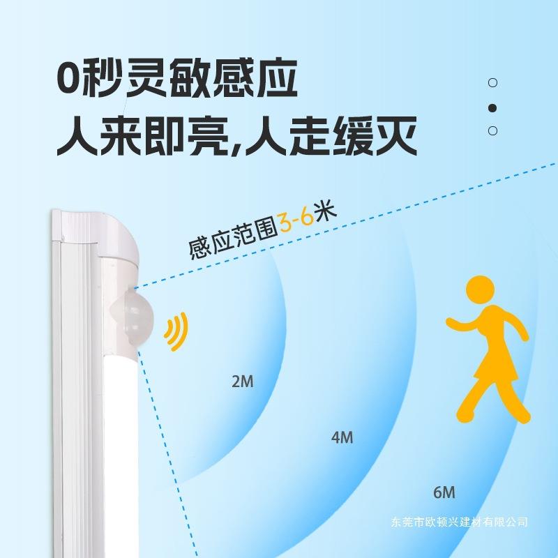 人体应感红灯插电卫生间前灯条外智能灯管夜间厕镜所走廊VMD人来