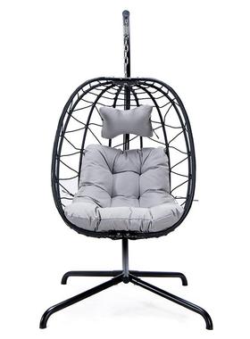 户外藤吊编椅千家用阳台鸟巢庭吊SYL篮院内秋单人折叠吊篮