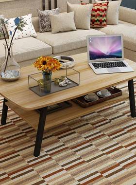 茶几简小桌子简约客矮厅茶几约桌子现代ZYN客厅双层小小茶几户型