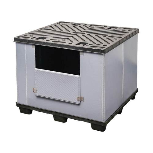 吹塑围箱板箱仓ZGS储中空汽配折叠物流1210*1050mm大塑料型转周箱