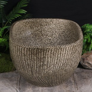 景德镇陶瓷鱼缸古法生态养鱼缸阳台小水池庭院老式 大水缸石雕