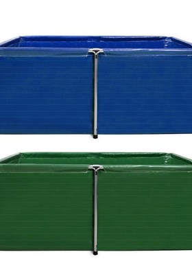 帆布鱼池定制大型水产养殖水箱绿色防水布游泳池刀刮布蓄水池油布