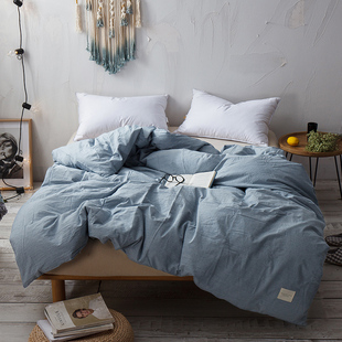 274cm澳洲queen被罩 248 定做色织水洗棉素色被套美国king210 228