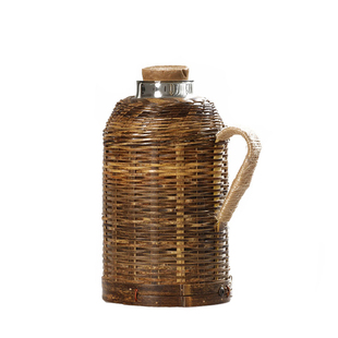 竹皮暖壶紫竹竹编热水瓶罩复古怀旧热水瓶壳茶室会所1.3L1.6L2升