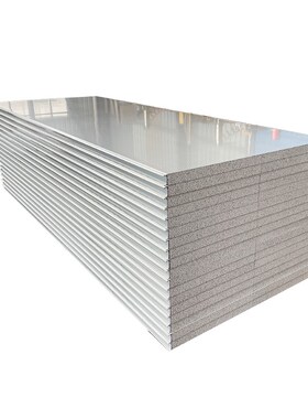 机制岩棉板硅岩夹芯板硫氧镁净化板隔墙玻镁防火板手工洁净板样品