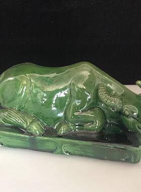 61K3陶瓷生卧牛水黄耕牛家居用品瓷黄牛牛摆F76HJTMM件牛厨房卫间