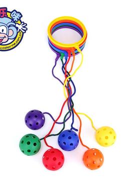 卡乐咪檬跳跳蹦球蹦球脚甩球单儿童健身球脚环柠连绳跳跳球JNJ玩