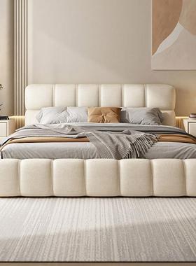 简布艺床代约主卧软包AYV婚床小户型大利1.现8米意双人榻榻米泡芙