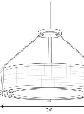 艺美式复古布田吸园36529乡村吸顶灯厅餐灯书房灯具铁艺卧室顶灯