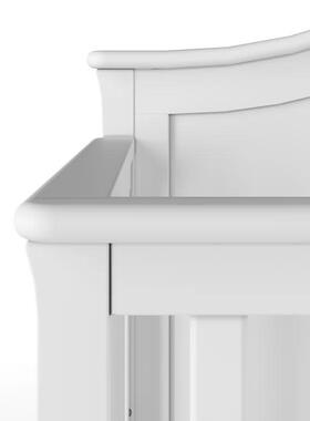 现代婴儿床童儿DET房卧室客白宝色设计新厅生儿宝松木