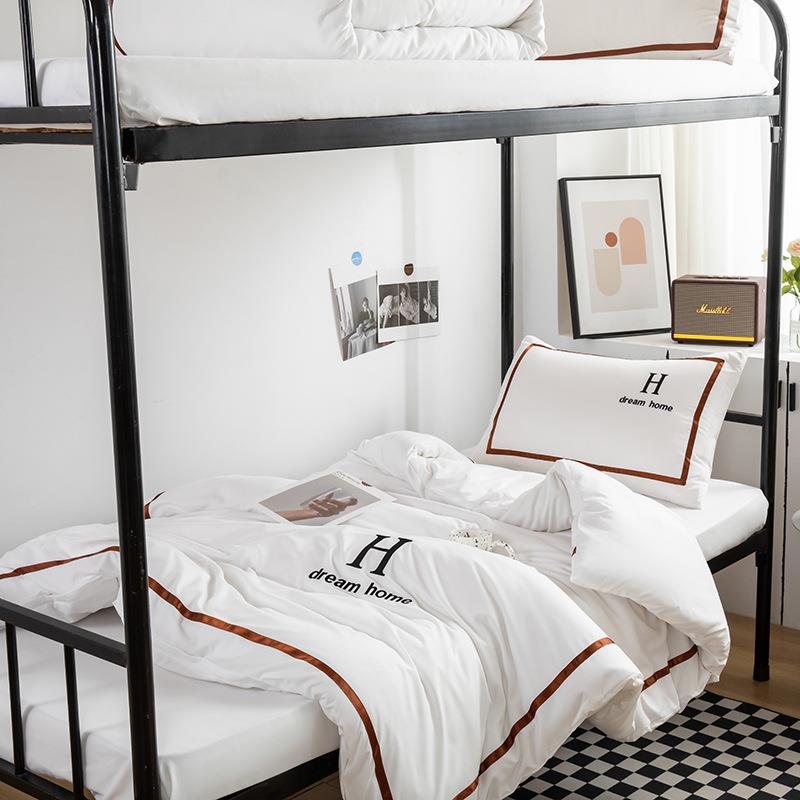 2季025新件款学宿舍上下铺三XMW套磨毛四件套床上用品秋冬被生子