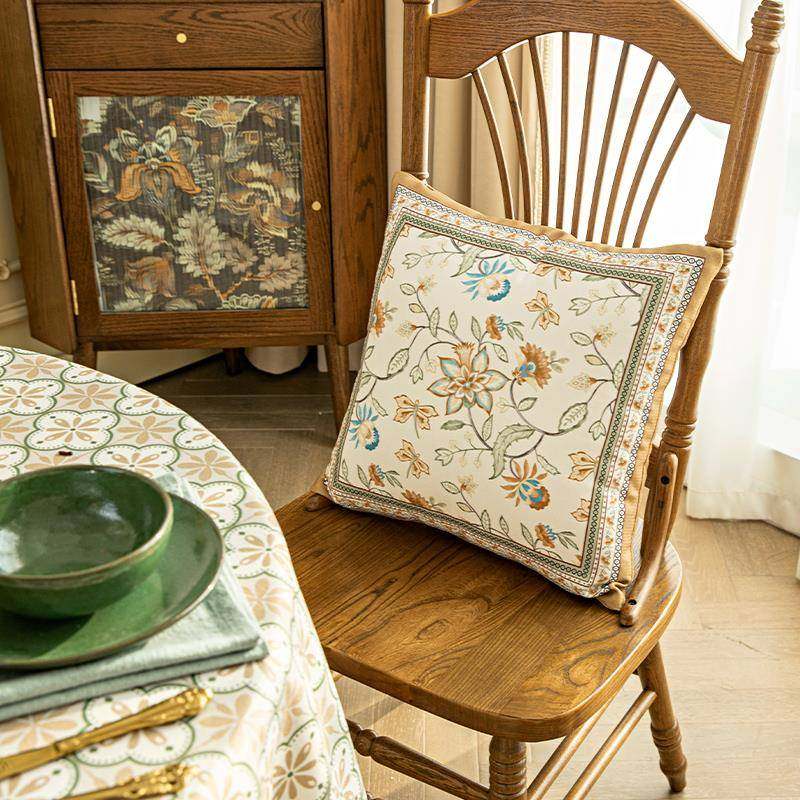 美方式印花抱20221231靠枕桌腰枕客餐厅沙发枕形45*45办公室午睡