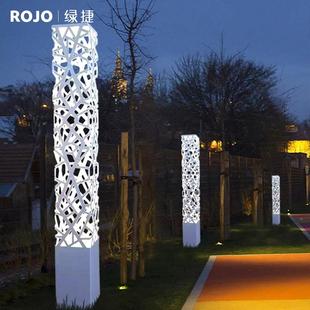 ed创意型镂空柱子景观灯庭院灯现代外花户园公园草坪灯l造3米LJ