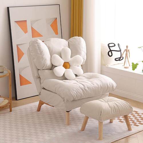 懒人沙发椅阳可台单躺椅人卧室折叠椅睡躺可靠背椅云XLZ朵休闲榻