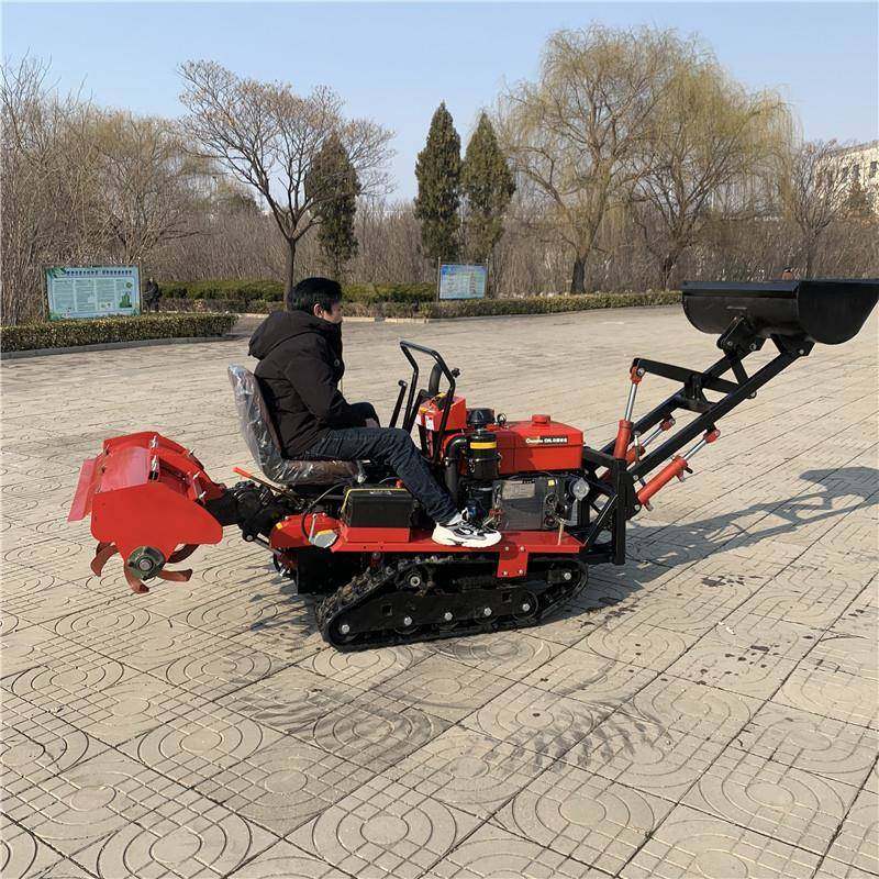 江苏大棚FCH小型地履带旋耕松机柴电启动果园犁天耙机土微油耕机