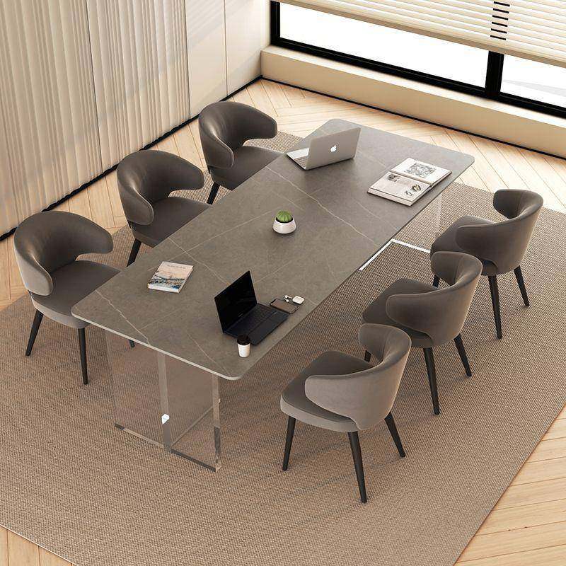 亚克力岩奢板会议桌长桌办型公桌简约工作大台轻接无品牌/待洽谈
