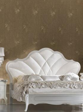 轻奢法式瓣全实木雕花双美式简约软床靠卧室花REQ人床现代女孩公