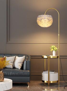羽充落地灯客智厅沙发边茶几灯能54725无毛线电置物收纳照明一体