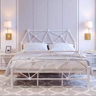 床现代简租约铁艺床双出人床1.5米屋铁床铁铁架子单人床OLA-C001