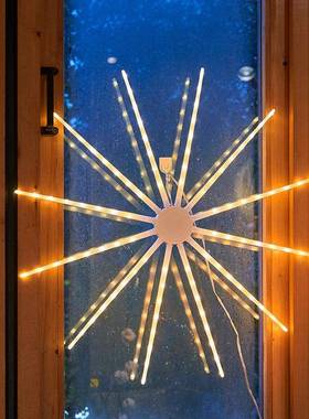 新氛品围铜PFY线灯串rg风扇爆炸星跑马流水灯LEDb圣诞灯烟花灯