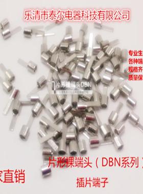 DBN1RPX.25-18片形裸端头端片形冷压接线子铜耳线压冷插片线耳