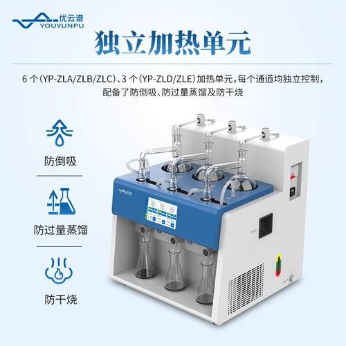 蒸馏仪全自动蒸馏仪器验室多功蒸能馏实智YP-ZL能一体化蒸馏仪蒸