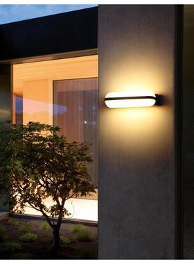 LED室外壁灯阳台入户门照明灯具走廊过道墙壁灯12w24w围墙灯黑色