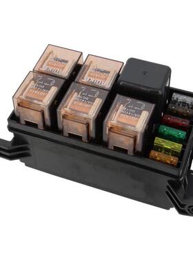 12V40A继电器的6路汽车继电器保险丝盒组件汽车保险片保险丝盒