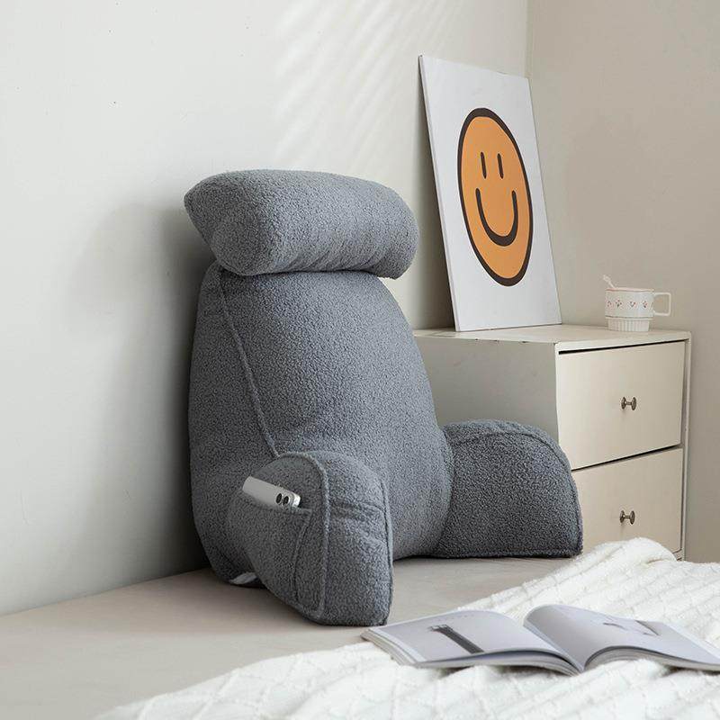 加厚泰迪绒多功能可调节护腰大靠背垫床上床头沙发护腰靠垫阅读枕