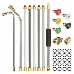 延长杆高压水枪洗车机配件加长杆快速接头五色喷嘴套件