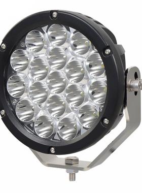 90W瓦黑色高亮圆形LED前照灯工程用作业灯铝合金外壳大灯