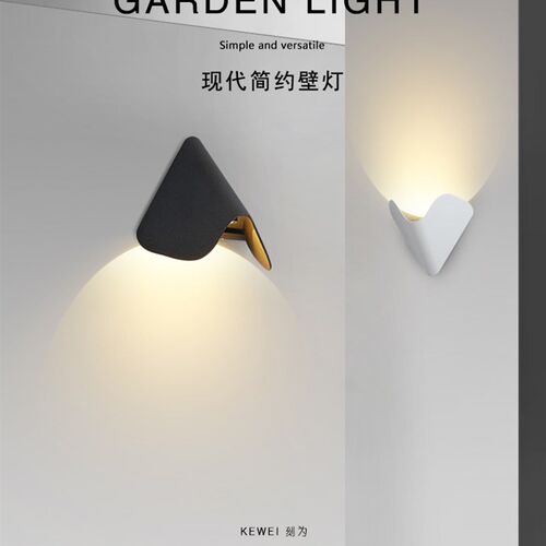 刻为户外防水壁灯室外LED简约现代庭院外墙灯过道门头露台洗墙灯